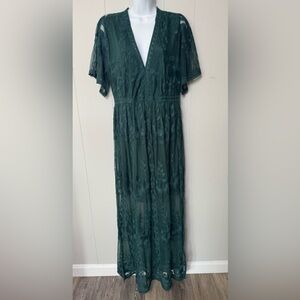 Elegant Green Maxi Dress